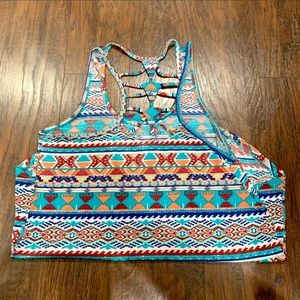 Aztec pattern tank top